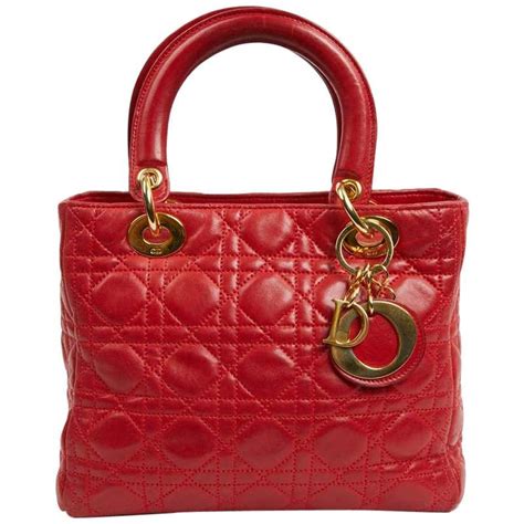 lady dior mini red|dior lambskin cannage mini.